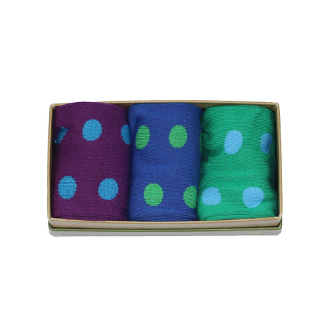 MEN'S 100% BAMBOO Gift Box - Funky Large Dot