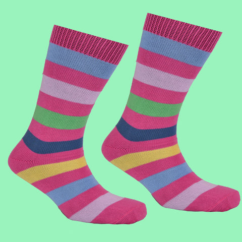Pink Stripe Socks