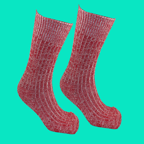 Speckled Red Socks