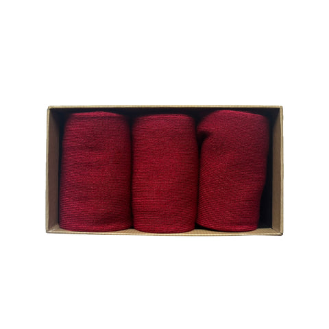 WOMEN'S BAMBOO SOCKS GIFT BOX - Burgundy