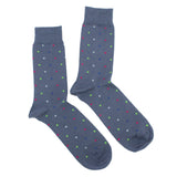 MEN'S 100% BAMBOO PLAIN SOCKS - Denim Mix - 5 PAIR PACK