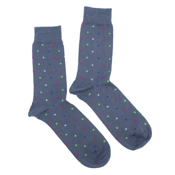 MEN'S 100% BAMBOO PLAIN SOCKS - Denim Mix - 5 PAIR PACK