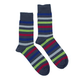 MEN'S 100% BAMBOO PLAIN SOCKS - Denim Mix - 5 PAIR PACK