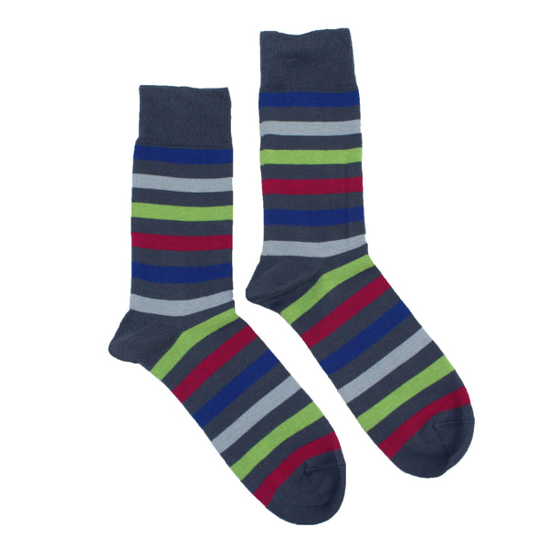 MEN'S 100% BAMBOO PLAIN SOCKS - Denim Mix - 5 PAIR PACK