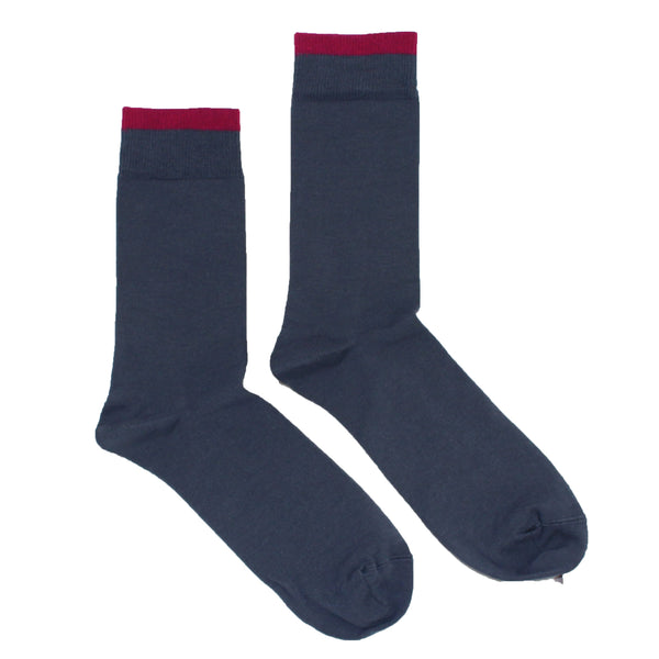 MEN'S 100% BAMBOO PLAIN SOCKS - Denim Mix - 5 PAIR PACK