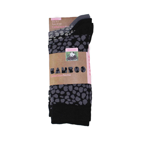 Women's 100% Bamboo Animal Print Socks - 3 pack