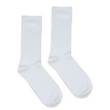 MEN'S 100% BAMBOO PLAIN WHITE SOCKS - 3 PACK