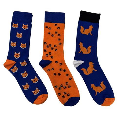 MEN'S 100% BAMBOO SOCKS - Fantastic Mr Fox 3 PACK