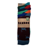 MEN'S 100% BAMBOO SOCKS - Cats - 5 PAIR PACK