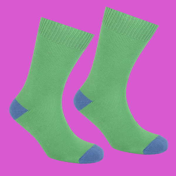 Plain Green and Blue Socks