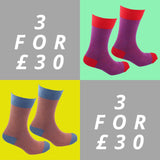 Men's Elgin Socks - Grey/Tango