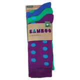 MEN'S 100% BAMBOO Funky Large Dots SOCKS - 3 PACK