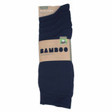MEN'S 100% BAMBOO PLAIN SOCKS - PLAIN NAVY - 5 PAIR PACK