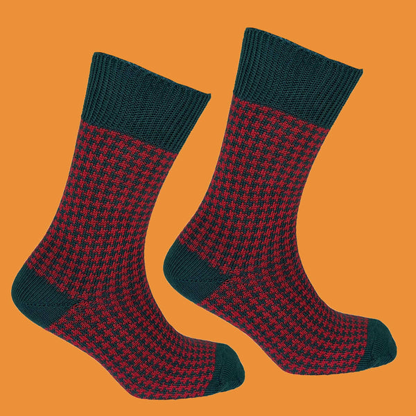 Men's Portland Sock - Petrol/Red
