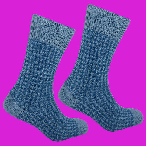 Houndstooth Grey/Blue