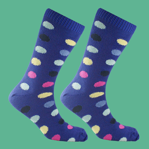 Dark Blue Spotty Sock