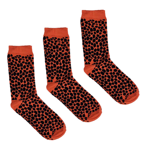 Women's 100% Bamboo 3 Pair Socks - Tiger