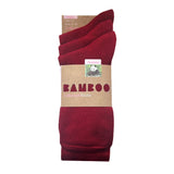 Women's 100% Bamboo Burgundy Socks - 3 pack