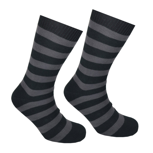 Cotton Striped Socks Black and Grey