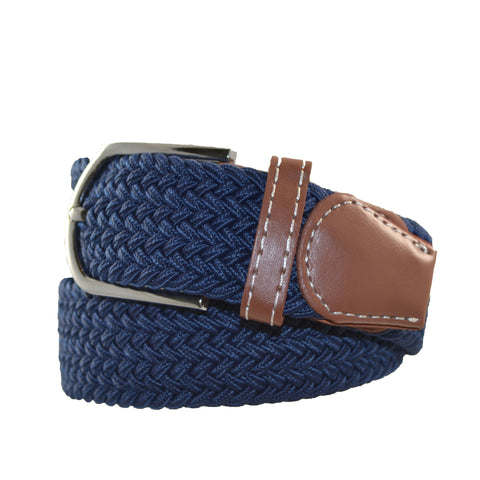Elasticated Uni-Sex Belt Dark Blue