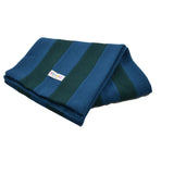 100% Wool Scarf Uni-Sex Green and Blue