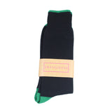 Men's Frangipani Lansdowne Tipped Socks - Black/Emerald