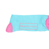 Men's Frangipani Lansdowne Tipped Socks - Sky/Pink