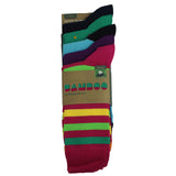 MEN'S 100% BAMBOO PLAIN SOCKS - Multi Colour - 5 PAIR PACK