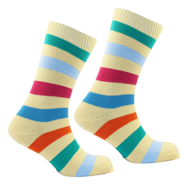 Men's Chepstow Stripe Socks - Lemon Yellow