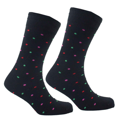 Men's Colville Dot Socks - Black