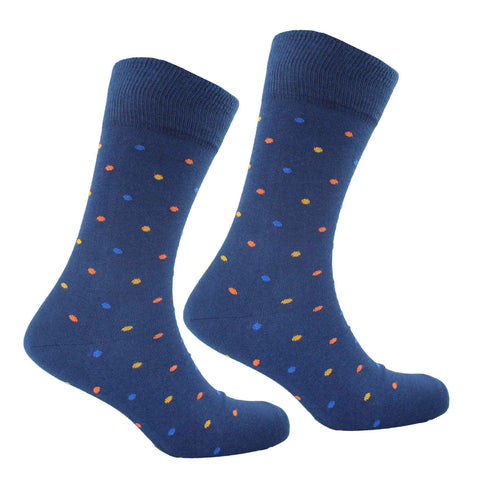 Men's Colville Dot Socks - Navy