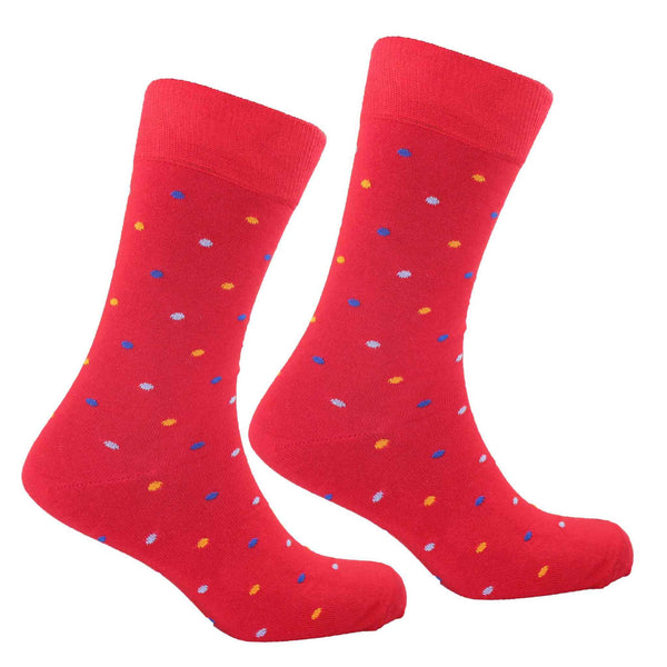 Men's Colville Dot Socks - Red