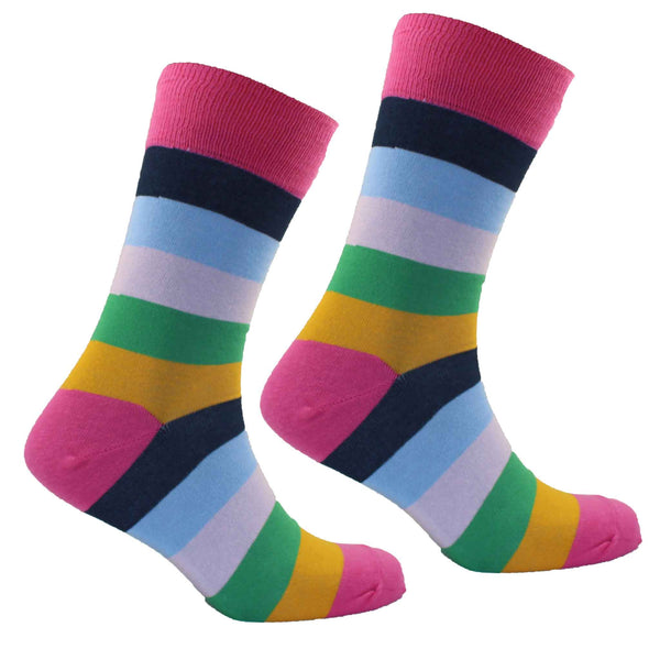 Men's Tavistock Stripe Socks - Happy Go Lucky