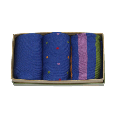 Men's Bamboo Sock Gift Box - Royal Mix