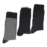 Men's 100% Mercerised Cotton Nigel Hall Gift Box Socks - Black/Ecru