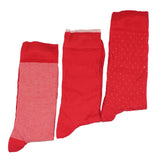 Men's 100% Mercerised Cotton Nigel Hall Gift Box Socks - Red/Ecru