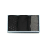 Men's 100% Mercerised Cotton Nigel Hall Gift Box Socks - Black/Ecru