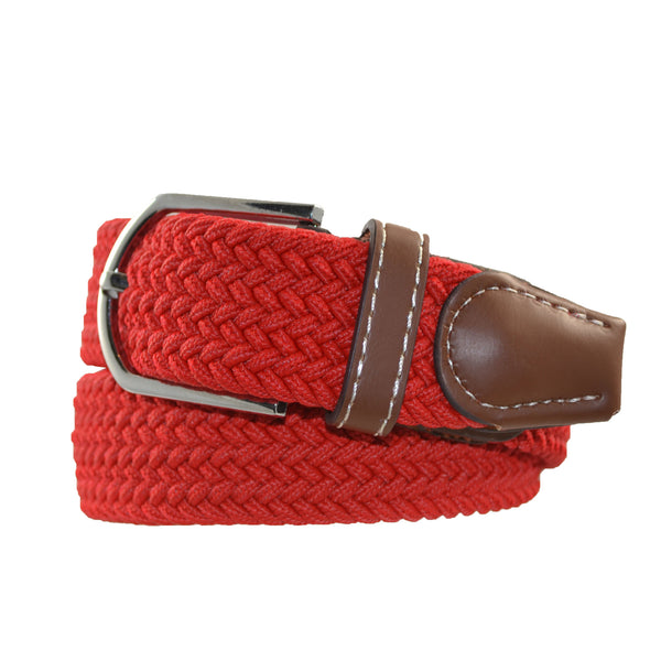 Elasticated Uni-Sex Belt Red