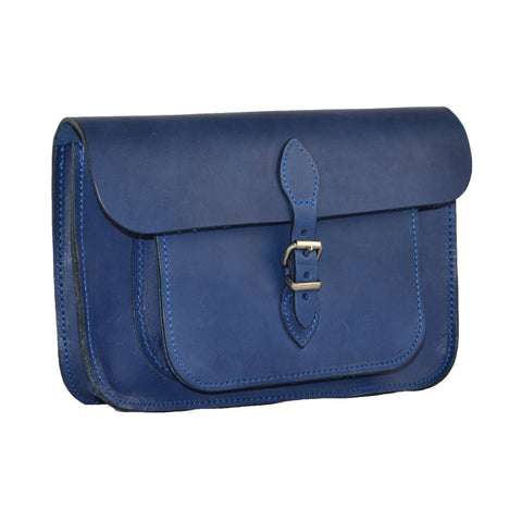 Dark Blue Satchel Bag 100% Leather