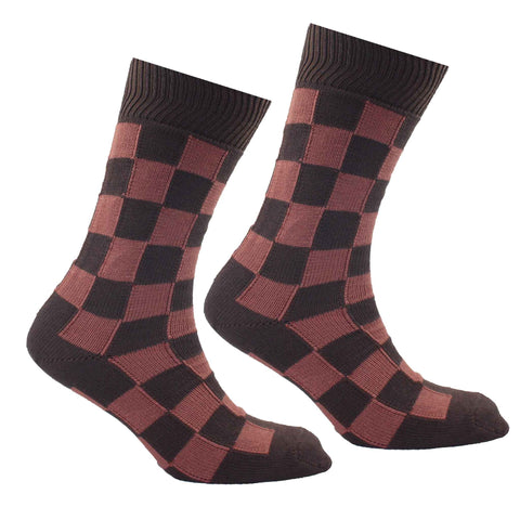 Men's Westbourne Check Socks - Biscuits