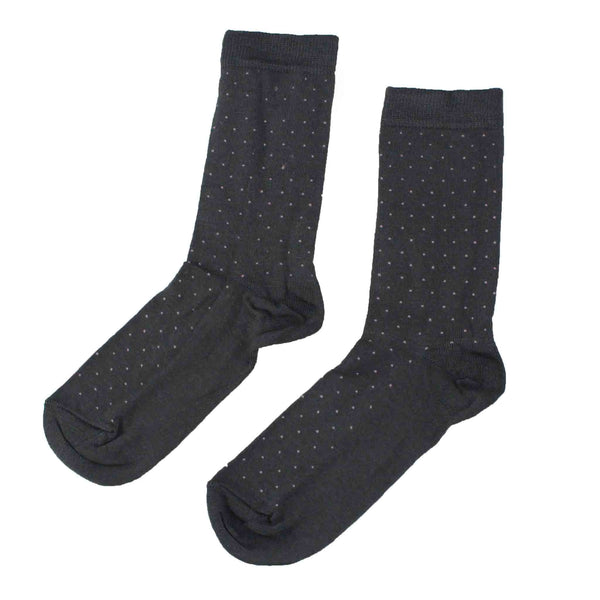 Women's 100% Bamboo Grey Pin Dot Socks - 3 pack