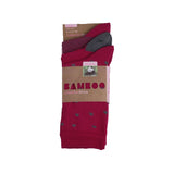 Women's 100% Bamboo Pink Star Socks - 3 pack